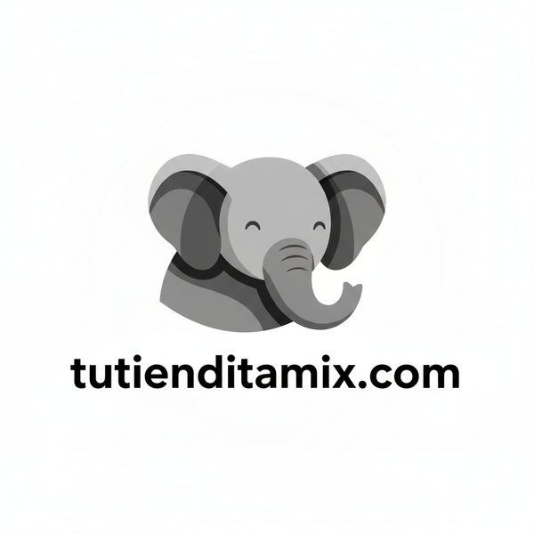 diseña un logo profesional y moderno en tonos negros y escalas de grises. el goo debe tener la figura animal en la arte superior (estilo animalista, elegante y amigable), y el texto del nombre de la tienda en la parte inferior. el diseño debe tranmitir confianza, calidad y ternura, reflejando que la tienda vende productos variados, con enfoque principal en artículos para niños y bebes. estilo minimalista, limpio, bien equilibrado, apto para uso comercial, brandig y redes sociales, fondo blanco o transparent